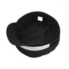 Berety wiosenna jesień łańcucha bawełniana kapelusz wojskowy dla kobiet żeńska płaska armia czapka salior dziewczyna panie podróżne czarne malarze
