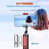 Selfie Monopods New All-in-one Bluetooth Selfie Stick Mobile Phone Mount Photo Artifact Extended Live Broadcast Telescopic Pole YQ240110