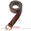 Riemen Vintage Knight Belt Keltic dubbele ringen PULeather tailleband Unisex Cosplay