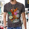 Männer T-Shirts 2022 Sommer Neue Totem serie T Shirt Für Männer Casual Übergroße Kurzarm Kleidung Street Hip Hop 3D druck Top TeesL240110