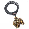 Pendentif Colliers 12pcs / lot Tibétain Amulette Éléphants Pendentifs pour hommes Femmes Talisman Cadeau Bijoux chanceux