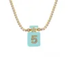 Cute NO5 Pendant Necklace Perfume Bottle Zircon Clavicle Chain Necklace for Gift Party