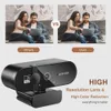 Webcams 2k 4K Webcam 1080p Web Camera Cam Can With Microphone Tripod For Pc 1080p Autofocus Camera to Computer Usb Full Hd Web CameraL240105