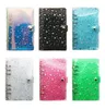 Notitieblokken Leuke Transparante PVC Glitter Pailletten Notebook Cover Kantoor School 6 Ringen Bindmiddel Spiraal Planner Agenda Organisator Notebook6313529