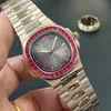Moissanite hommes mode classique 40mm couleur diamant 904L acier inoxydable AAA qualité montre Relojmujer montres de créateur Relojes