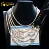 Anpassad lyxig bling 10k Real Solid Gold Hip Hop Halsband HPHT Lab Grown Diamond Tennis Chain