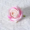 Dekorativa blommor 5st 7cm Artificial Flower Valentine's Day Flanell Rose Head Curled Breast Wedding Wall Decoration Floral Art