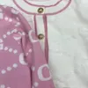 Designer-Frau-Cardigan-Frauen-Pullover-Rosa-Weiß-Button-Up-Shirt-Klassiker-Buchstaben-Druck-Mode-Normal-beiläufige Langarm-Strickjacke-Damen-Kleidung ZV9M