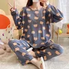 Dames Pyjama Sets Big Size XXL Nachtkleding Pyjama met lange mouwen Zomer Cartoon Pijamas Mujer Pjs Vrouwelijke Loungewear Casual Homewear 240110