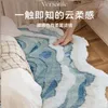 Dywany 80x180 cm dywan fali oceanicznej Flocking Antislip dywan do salonu sypialnia sypialnia matka podłogowa bez poślizgu dla dzieci playmaty