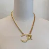 2022 Top quality Charm pendant necklace witn lion shape in 18k gold plated for women wedding jewelry gift have box stamp Brooch PS284M