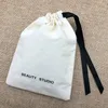 Jewelry 50PCS Cotton Jewelry Bag Packaging Pouch Cotton Drawstring Bags Candy Wedding Party Makeup Gift Bags Wrapping Supplly Print Logo