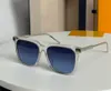 Rise Square Zonnebril Kristallen Frame Blauw Gradiënt Heren Sunnies Gafas de sol Designer Zonnebrillen Tinten Occhiali da sole UV400 Bescherming Brillen