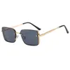 Gafas de sol de diseño Mayba Family Box Gafas de sol de metal con borde ancho para hombres y mujeres Gafas de sol del mismo estilo Gafas versátiles con gradiente DLCC