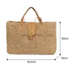 Totes Big Capacity Raffia Str Seaside Holiday Travel Beach Bags Women Tropical Leather Hangbag Het Large Totebag Reticule Chiccatlin_fashion_bags