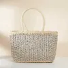 Shoulder Bags Vine woven paper grass tote basket French retro square paper rope woven bag picnic blue large capacity casual diagonalcatlin_fashion_bags