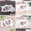 Other Festive Party Supplies 50Pcs/Lot Pure Love P O Frame White Heart Shape With One Picture 4X4 For Baby And Sweet Lover Gift Dr Dhfgb