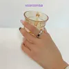 Fashion Ring Carter Ladies Rose Gold Silver Lady Rings 2024 Network Red One Nail Card Home Female Titanium Steel Colorless With Original Box