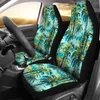 Housses de siège de voiture Hawaii palmiers tropicaux ensemble de couverture bleue 2 pièces accessoires tapis