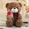Groothandel zeescheepvaart 25cm beer knuffel kleine beer pop rose beer pop meisjes Valentijnsdag cadeau clip pop