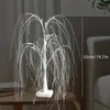 1 branche de saule 192 LED, lampe en saule à quatre couleurs changeantes, batterie et USB à double usage, 8 modes d'éclairage d'arbre, pour la maison, Noël, anniversaire, mariage, décoration de fête