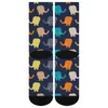 Chaussettes pour femmes, bas d'éléphant de dessin animé, coloré, imprimé Animal, chaud, doux, drôle, extérieur, antidérapant, cadeau graphique