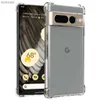 Obudowy telefonu komórkowego Luksusowe przezroczyste obudowę telefoniczne dla Google Pixel 7 Pro TPU Bumper Back Cover Pixel 7 6 Pro 6a Clear Cienkie Cordeprint Casel240110