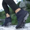 New Outdoor Veet Unisex Winter Fashion Gray Elastic Non-slip Men Snow Comfort Warm Women's Casual Ankle Boots