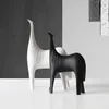 Nordic Black and White Horse Abstract Ornaments Home Living Room TV Cabinet Animal Figurines Wine Cabinet Study Decoration 240109