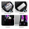 Backpack Neon Hearts Graffiti Boy Abstract Geometric Large Backpacks Funny High School Bags University Colorful Rucksack