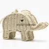 Borse a tracolla Cartoon Elephant str Borsa a mano Chic Borsa a tracolla da donna Borsa a tracolla intrecciata da spiaggia Mini Borsa a tracolla casual carinastylishyslbags