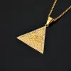 Ägyptische Pyramide Auge des Horus Anhänger Halskette Männlich Goldene Farbe 14k Gelbgold Amulett Halsketten Für Männer Ägypten Schmuck Geschenk