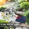 Bomba solar para fonte de banho de pássaros, decorações de jardim, 9V, 2W, alimentada por água com 6 bicos diferentes