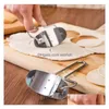 Autres outils de cuisine En acier inoxydable Dumpling Maker Pâte Circle Roller Hine Pâtisserie Embosser DIY Pie Ravioli Pâtes Accessoires de cuisson Dha1S