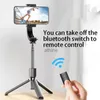 Titulares de montagem de telefone celular Rotação de 360 graus Suporte para telefone móvel sem fio Bluetooth Selfie Stick Tripé Gimbal Estabilizador para Live Tiktok Vlog Youtuber YQ240110