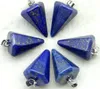 Anneaux en gros en pierre naturelle Quartz Crystal turquoises Opale Tiger Eye Beads Pendule Pendulum pour les colliers de fabrication de bijoux de bricolage 12 pcs