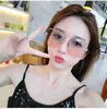 Designer Sunglasses Women's Glasses New Instagram Sunglasses Women's Frameless Crystal Trimmed Travel Party Gifts UV Resistant Sunglasses