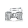 Karachi explosive s925 sterling silver bow studded diamond ring metal hip-hop style European and American jewelry 240109