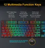 Claviers Clavier de jeu clavier Gamer avec rétro-éclairage USB RGB 104 touches en caoutchouc filaire clavier russe ergonomique pour PC portable L240105