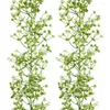 Decoratieve bloemen 175 cm kunstmatige eucalyptus slinger rotan voor kransen doe-het-zelf bruiloftsdecoratie boog muur achtergrond groen hangende wijnstok nep