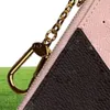 Fashion Keychains CARD HOLDER RECTO VERSO Womens Mini Zippy Wallet Coin Purse Bag Belt Charm Key Pouch Pochette Accessoires 69431 6130774