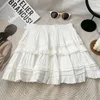 Surmiitro mini plisowana spódnica kobiety Summer Korean Fashion White Black All Matche Ruffles Esthetic High Talle Spódnica Kobieta 240110