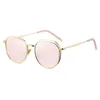 Óculos de sol rosa ouro quadro chá len prescrição óculos de sol feminino polarizado polígono menos lente myopes lunettes 0 0.5 0.75 1.0 a 6.0
