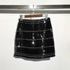 Women Vintage cekinowe środkowe spódnice cekiny frezowanie bodycon nit spódnica 2024 BLING AUTHURN SPIRT BŁĘCA Koreańska moda 240110