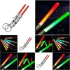 Andra festliga festförsörjningar 120st LED -ficklampa Stick Keychain Mini Torch Aluminium Ring Hållbar glöd penna Magic Wand Lightsaber DHPNZ