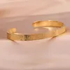 Bangles Personalized Ayatul Kursi Cuff Bangles For Women Gold Stainless Steel Arabic Bracelet Messager Islam Muslim Men Jewelry Gift