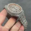 Orologio da polso da uomo meccanico automatico di lusso impermeabile con cassa per orologio da polso alla moda Moissanite