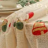 Table Cloth Christmas Tablecloth Rectangle 55 X 94 Inch With Bell Pattern Cover For Banquet Dining Room Cafe Party Picnic