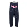 24ss Autumn Winter USA Little Stars Puff Print Pencil Pants Pink Navy Blue Trousers Casual Sweatpants Men Women Jogger Slim Fit 0110