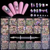 Cristal AB 3D Flatback verre Nail Art strass pierres de cristaux de forme fantaisie pour bricolage décorations Nail Art 240109